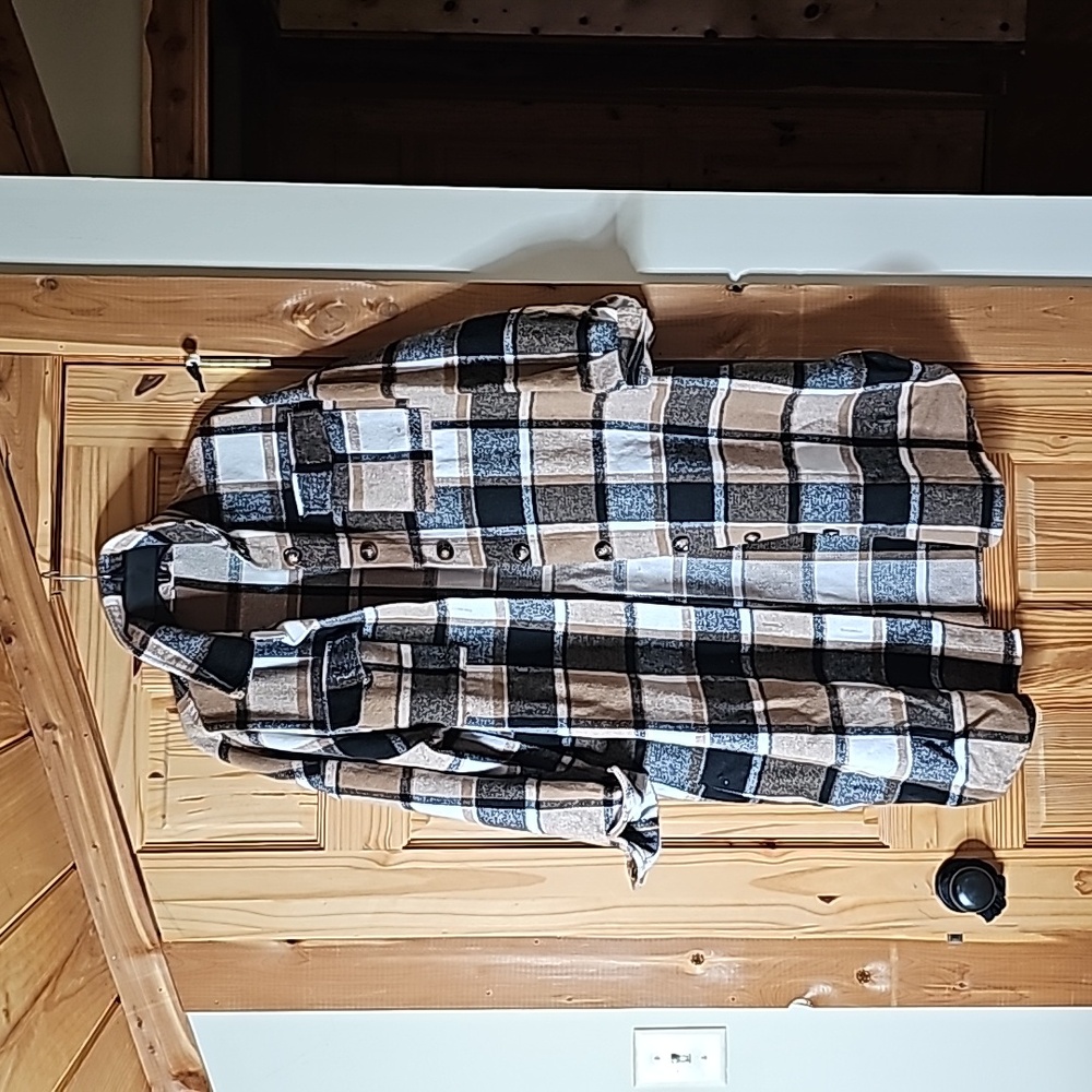 Flannel shirt jacket
